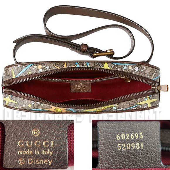 GUCCI x DISNEY brown leather Donald Duck GG Supreme 38-95 leather Belt BUM Bag - Picture 5 of 13